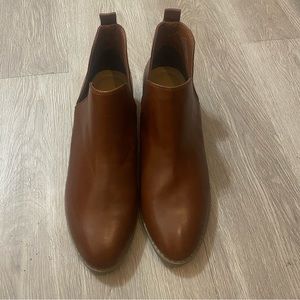 Cognac booties - size 10 (new)